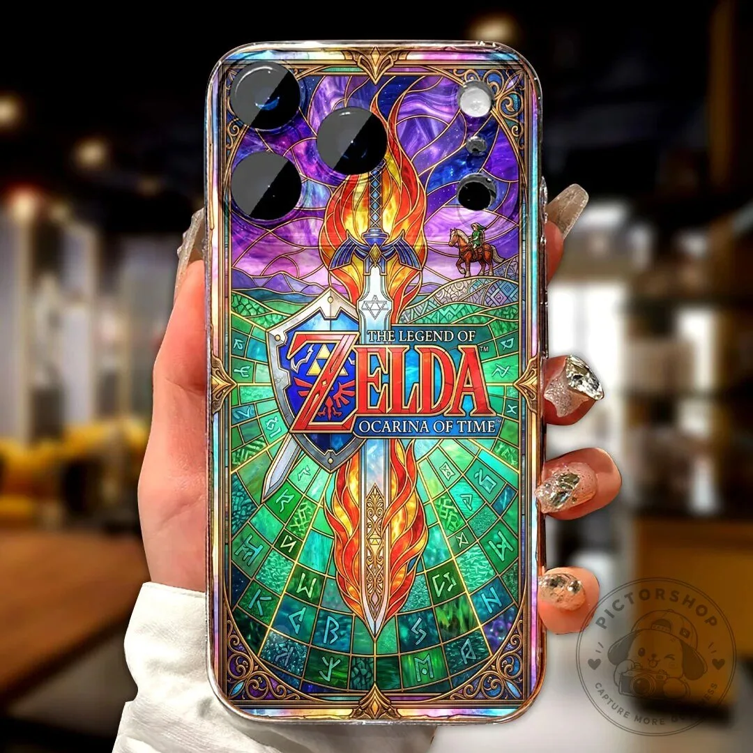 The Legend of Zelda Ocarina of Time Stained Glass Phone Case