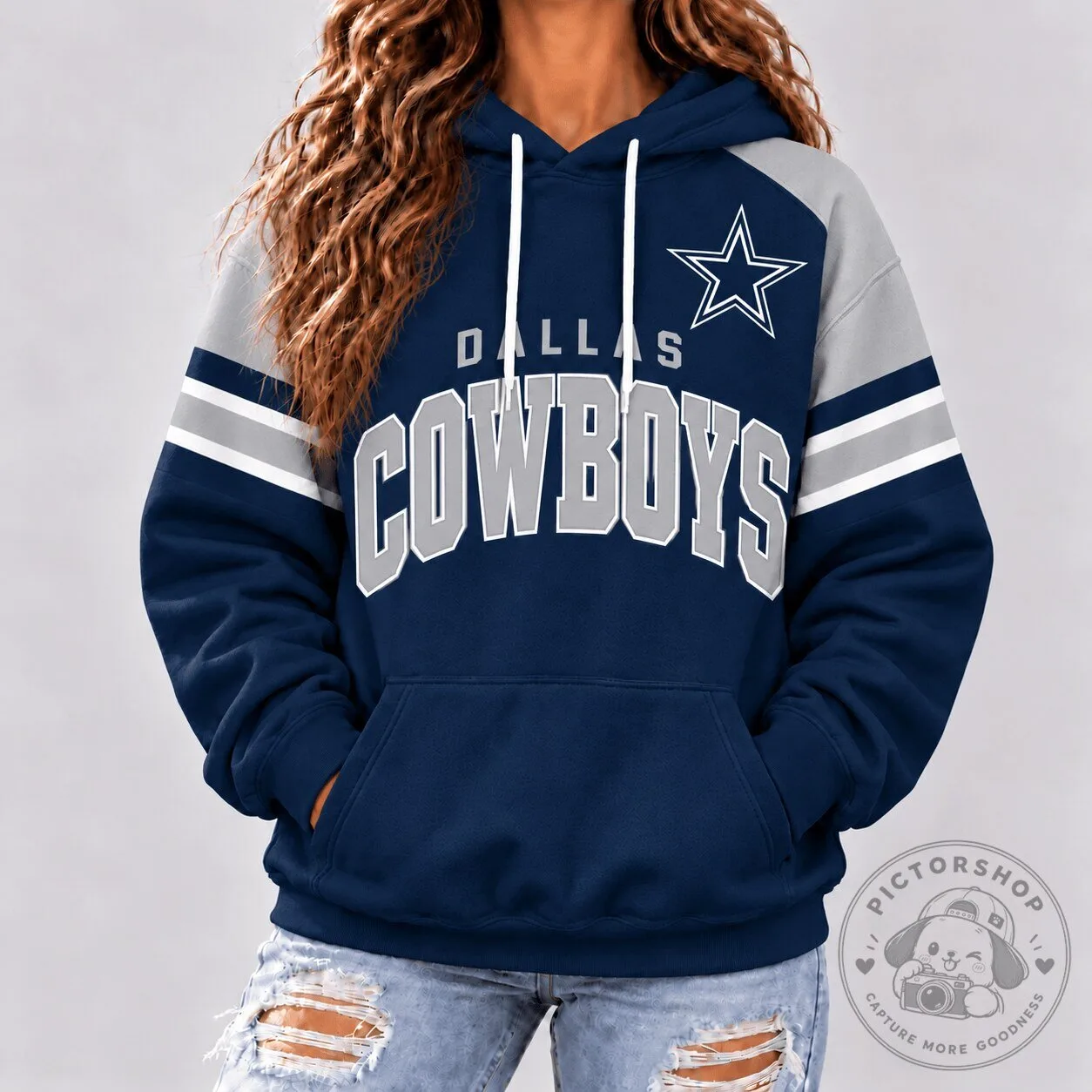 Dallas Cowboys National Football League Retro Varsity Stripe Hoodie