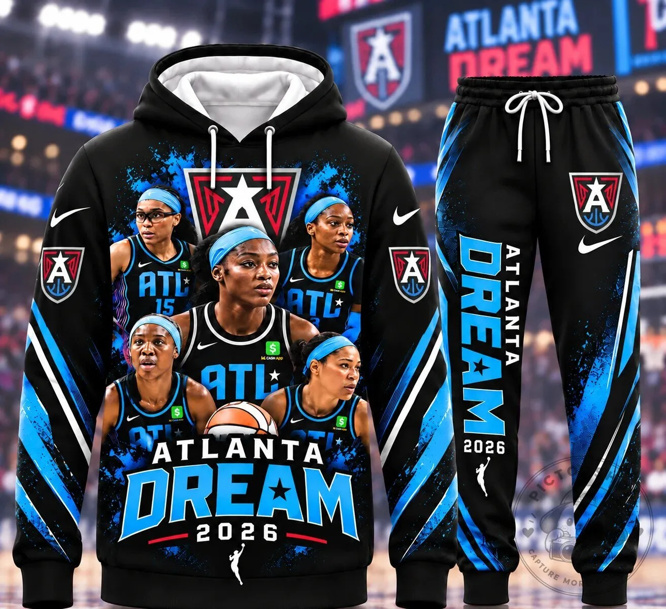 Atlanta Dream WNBA Basketball Team Roster Graphic Hoodie