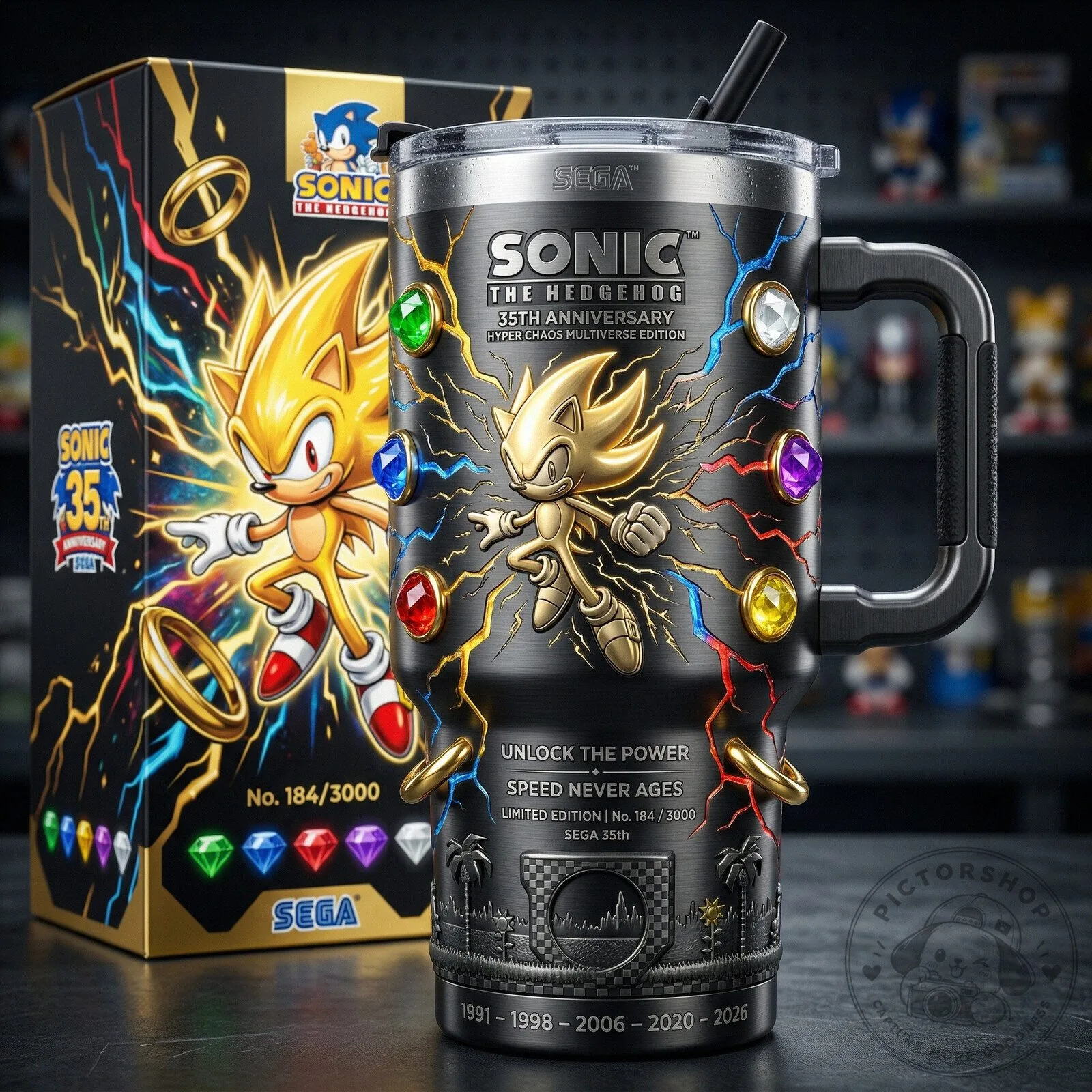Hyper Chaos Multiverse Edition Tumbler - Sonic The Hedgehog 35th Anniversary