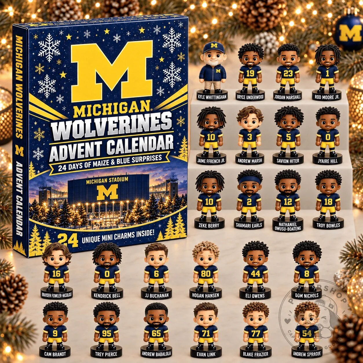 Michigan Wolverines Football Team Advent Calendar 24 Days of Surprises