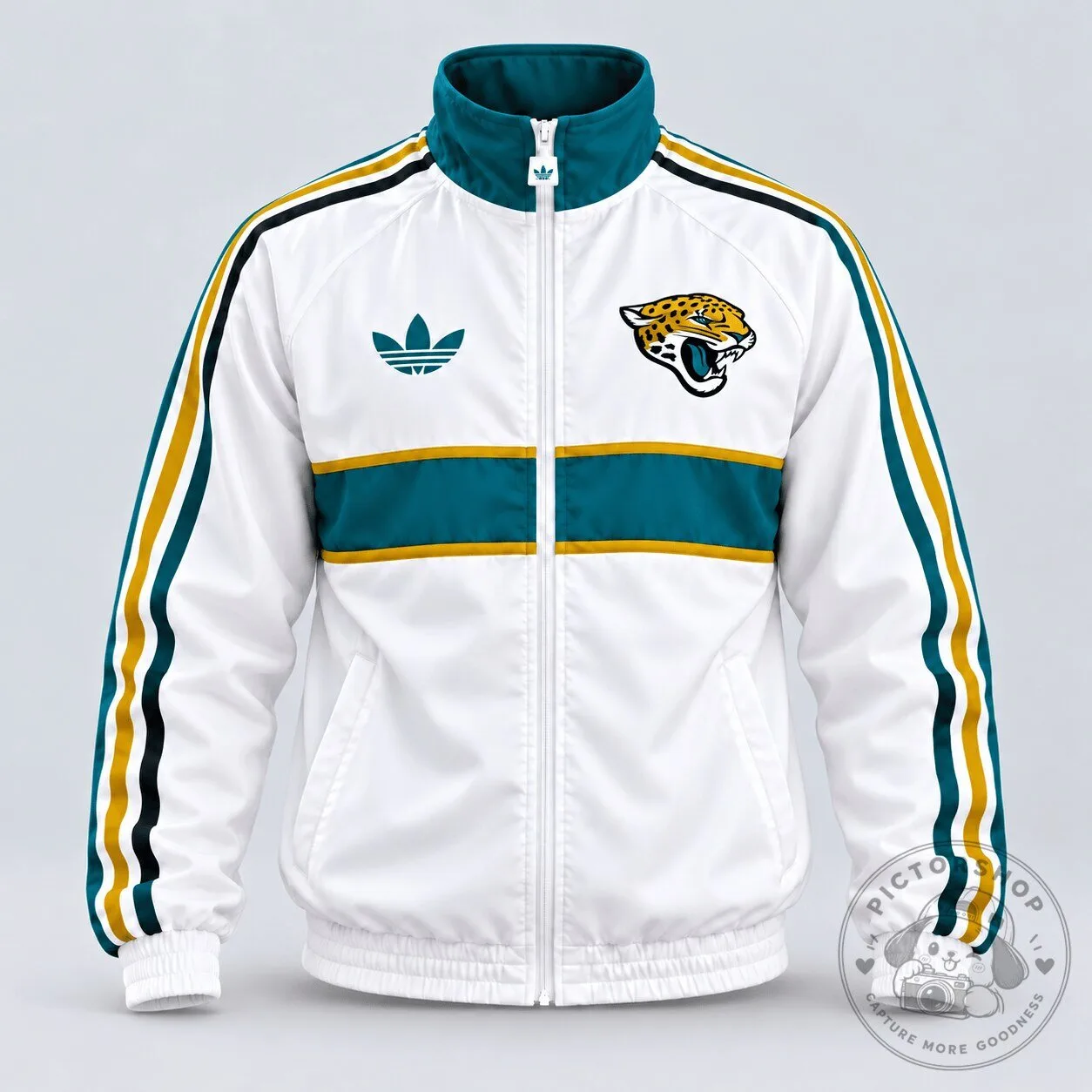 Jacksonville Jaguars NFL Vintage Heritage Triple Stripe Full Zip Track Jacket 1 Jacksonville Jaguars NFL Vintage Heritage Triple Stripe Full Zip Track Jacket