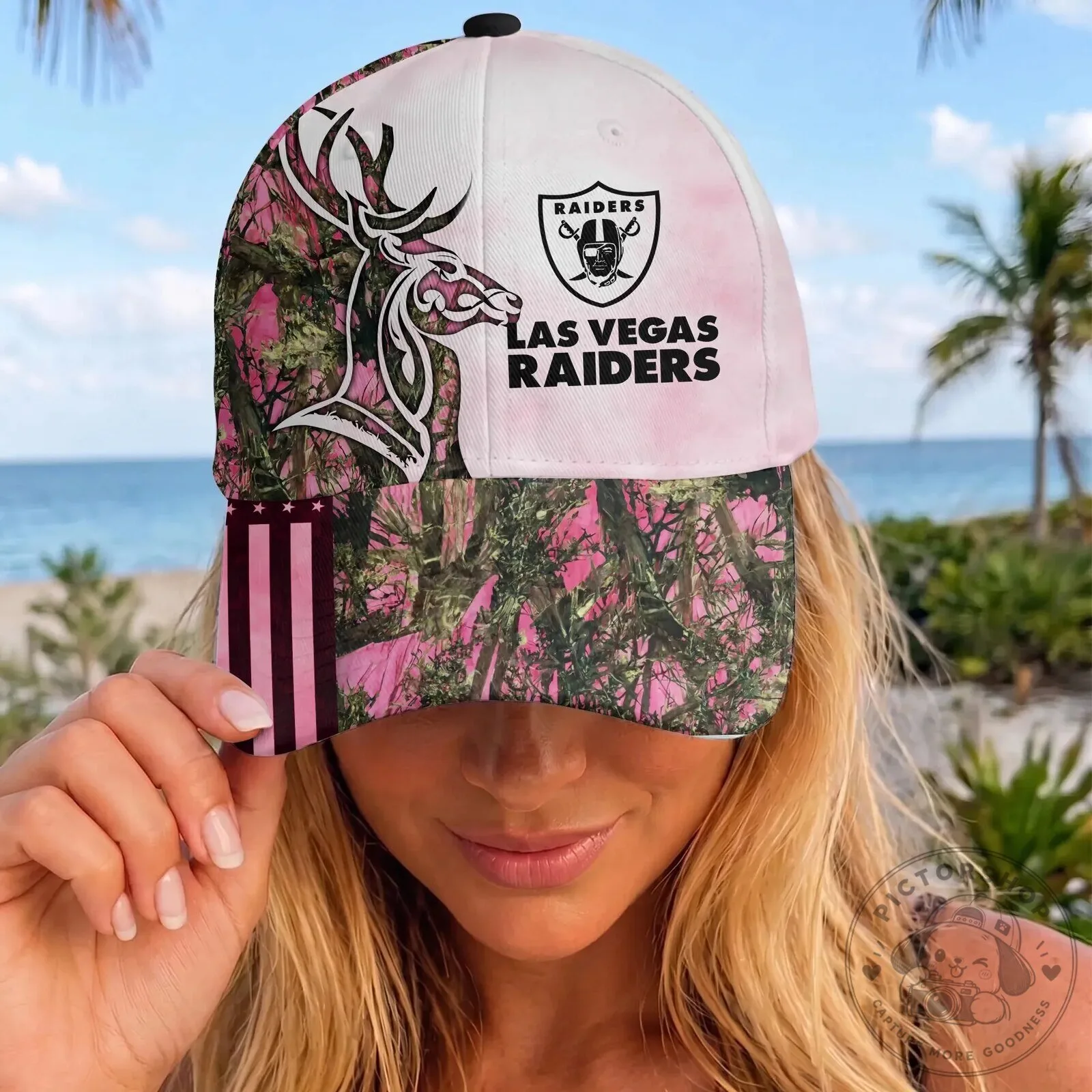 Las Vegas Raiders Hunting Camouflage Deer Antler Cap Hat 12 Las Vegas Raiders Hunting Camouflage Deer Antler Cap Hat