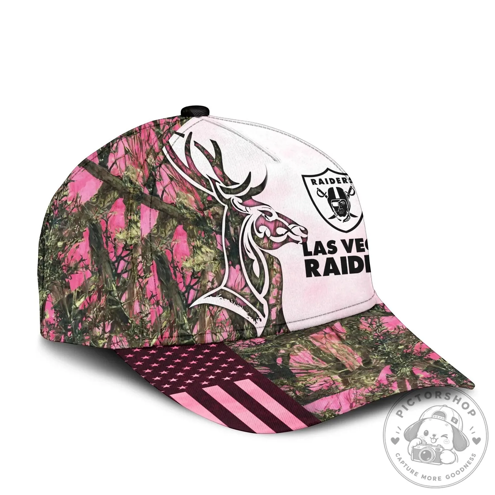 Las Vegas Raiders Hunting Camouflage Deer Antler Cap Hat 13 Las Vegas Raiders Hunting Camouflage Deer Antler Cap Hat
