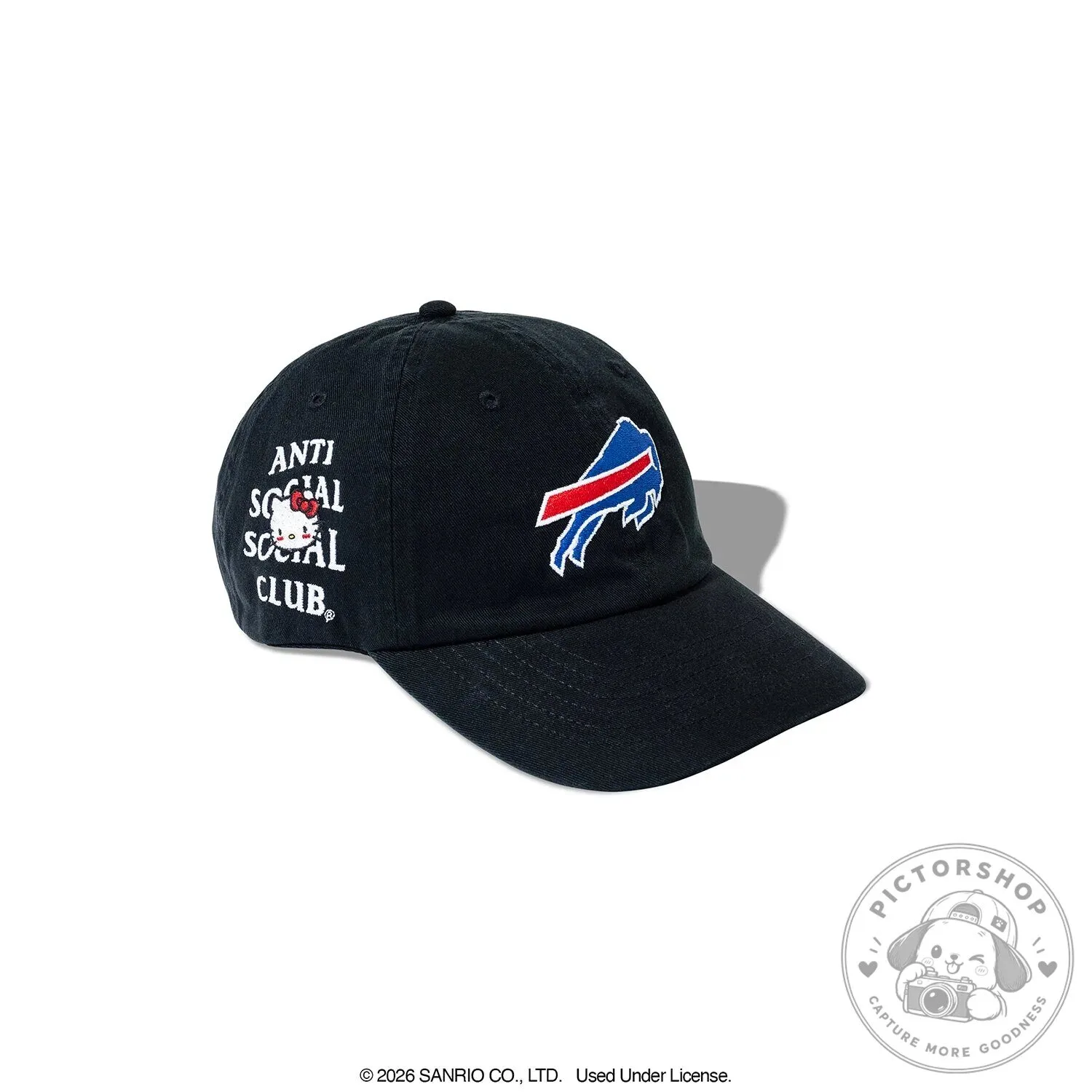 Anti Social Social Club Hello Kitty Buffalo Bills Touchback Dad Cap Hat