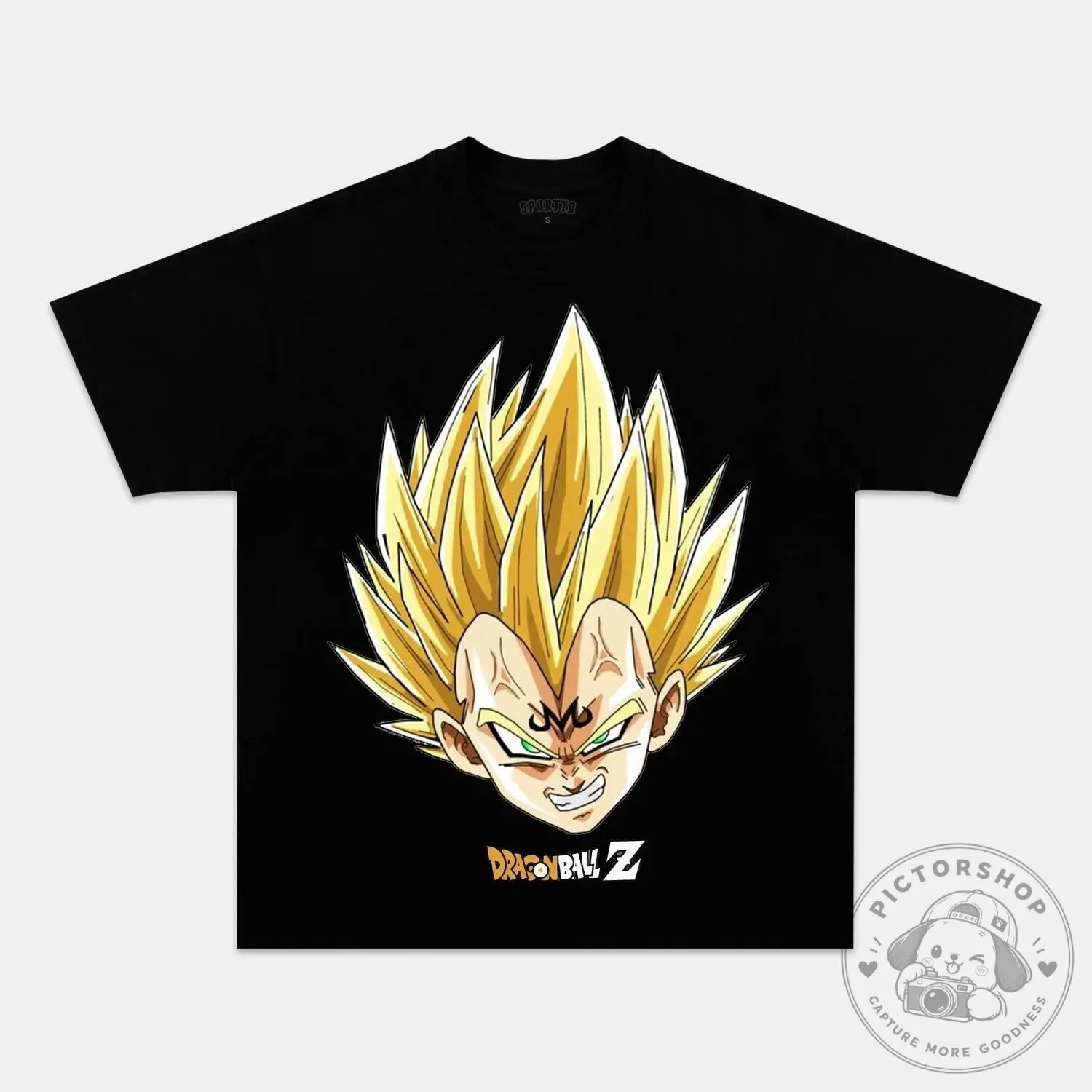 Dragon Ball Z Super Saiyan Vegeta Anime Character Black T-Shirt