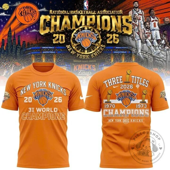 New York Knicks 2026 National Basketball Association Champions T-Shirt