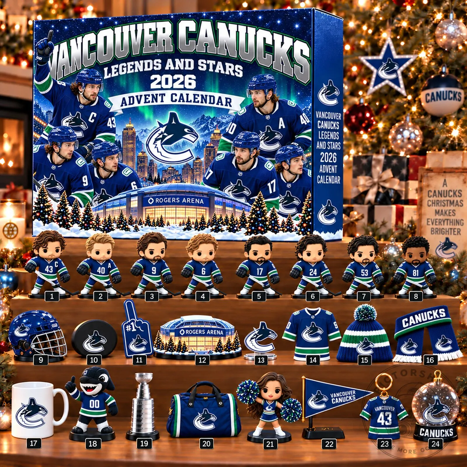Vancouver Canucks Legends and Stars 2026 Christmas Advent Calendar