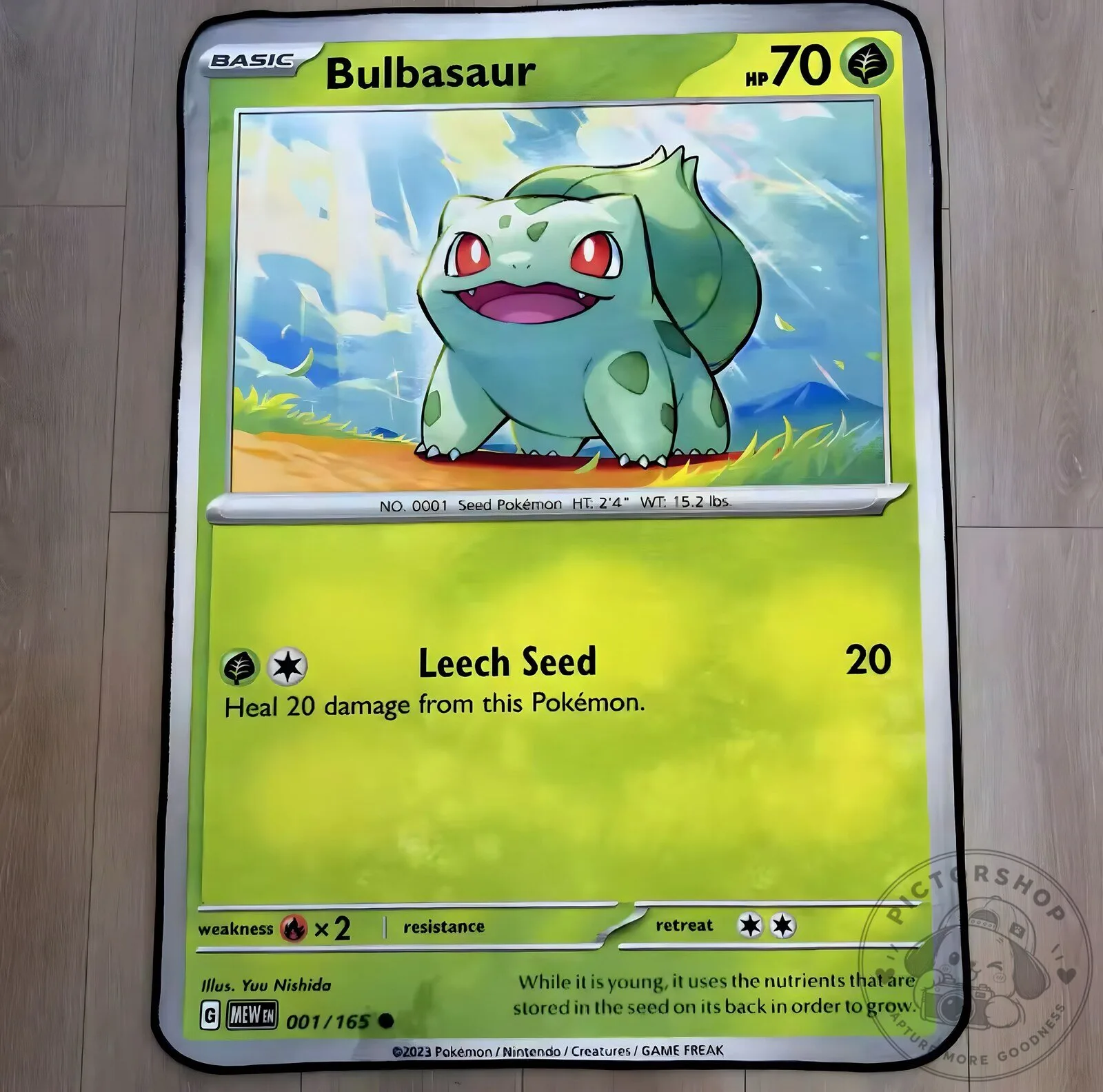Bulbasaur Pokemon Trading Card Game Design Floor Mat