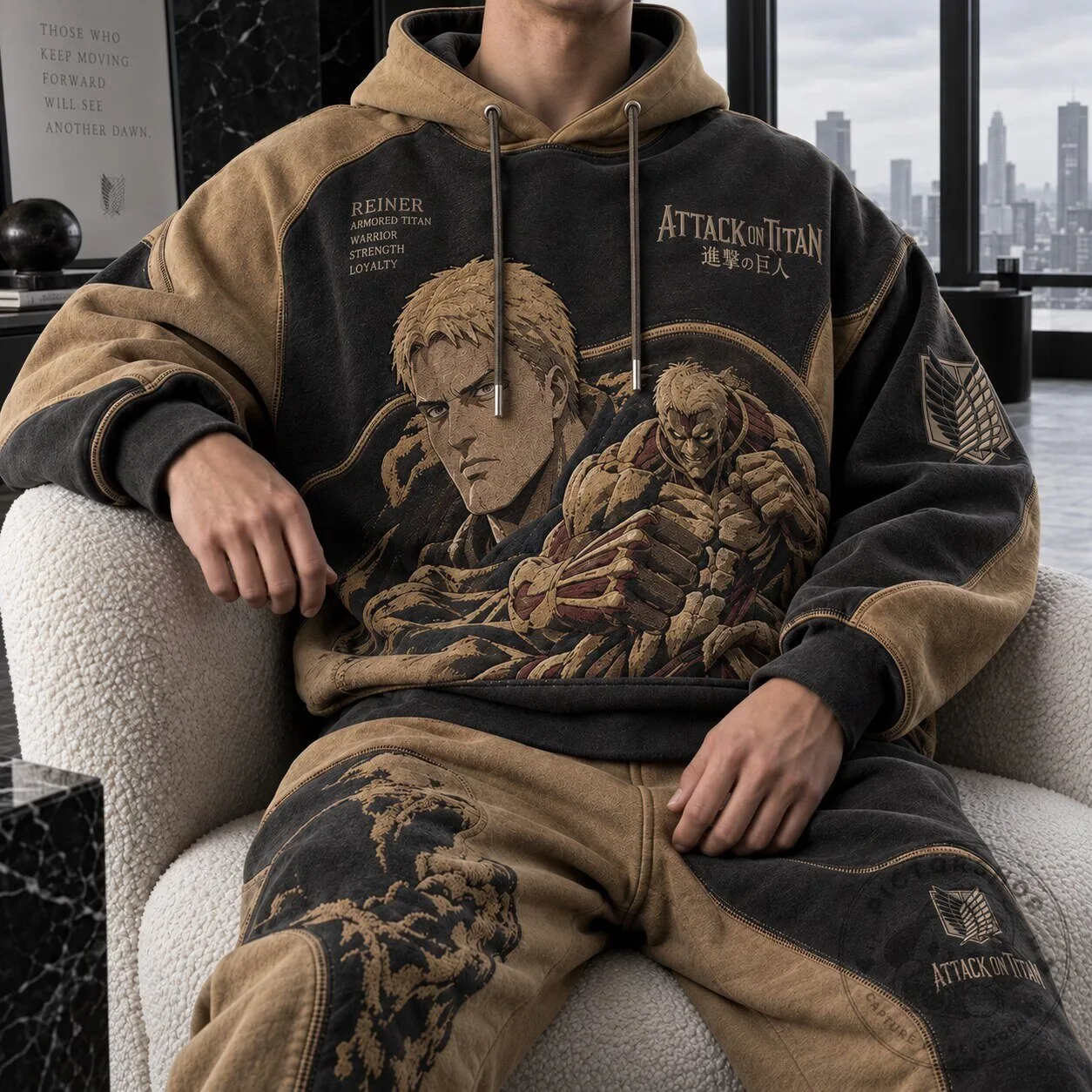 Attack on Titan Reiner Armored Titan Warrior Strength Loyalty Hoodie