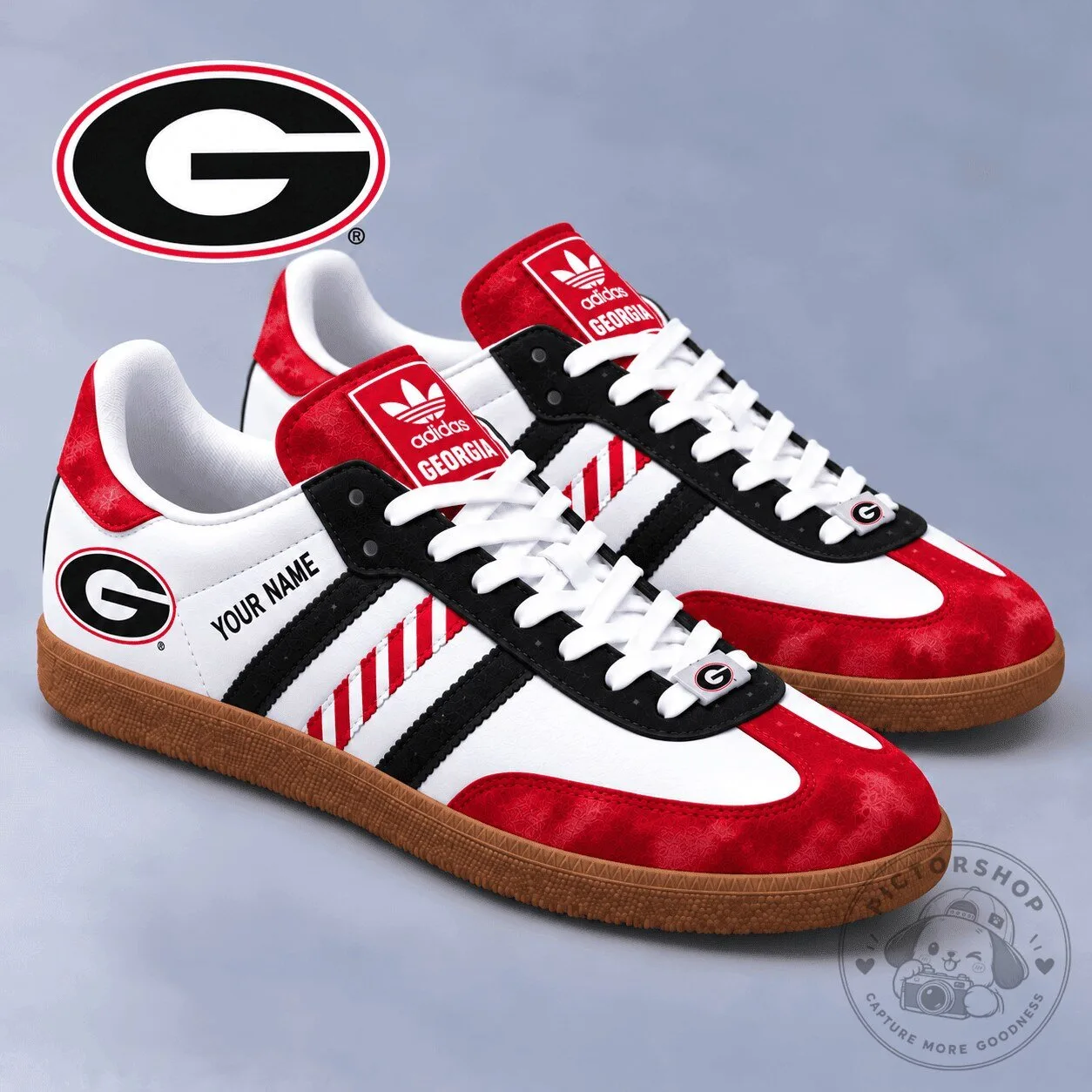 Athletic Sneakers featuring the Georgia Bulldogs NCAA Team Logo