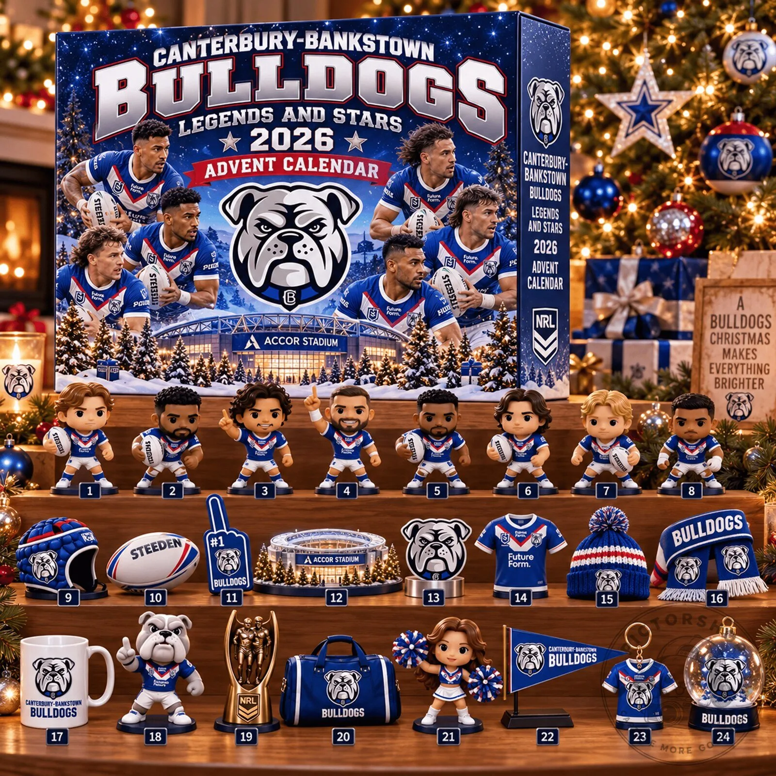 Canterbury-Bankstown Bulldogs National Rugby League 2026 Christmas Advent Calendar 3 Canterbury-Bankstown Bulldogs National Rugby League 2026 Christmas Advent Calendar
