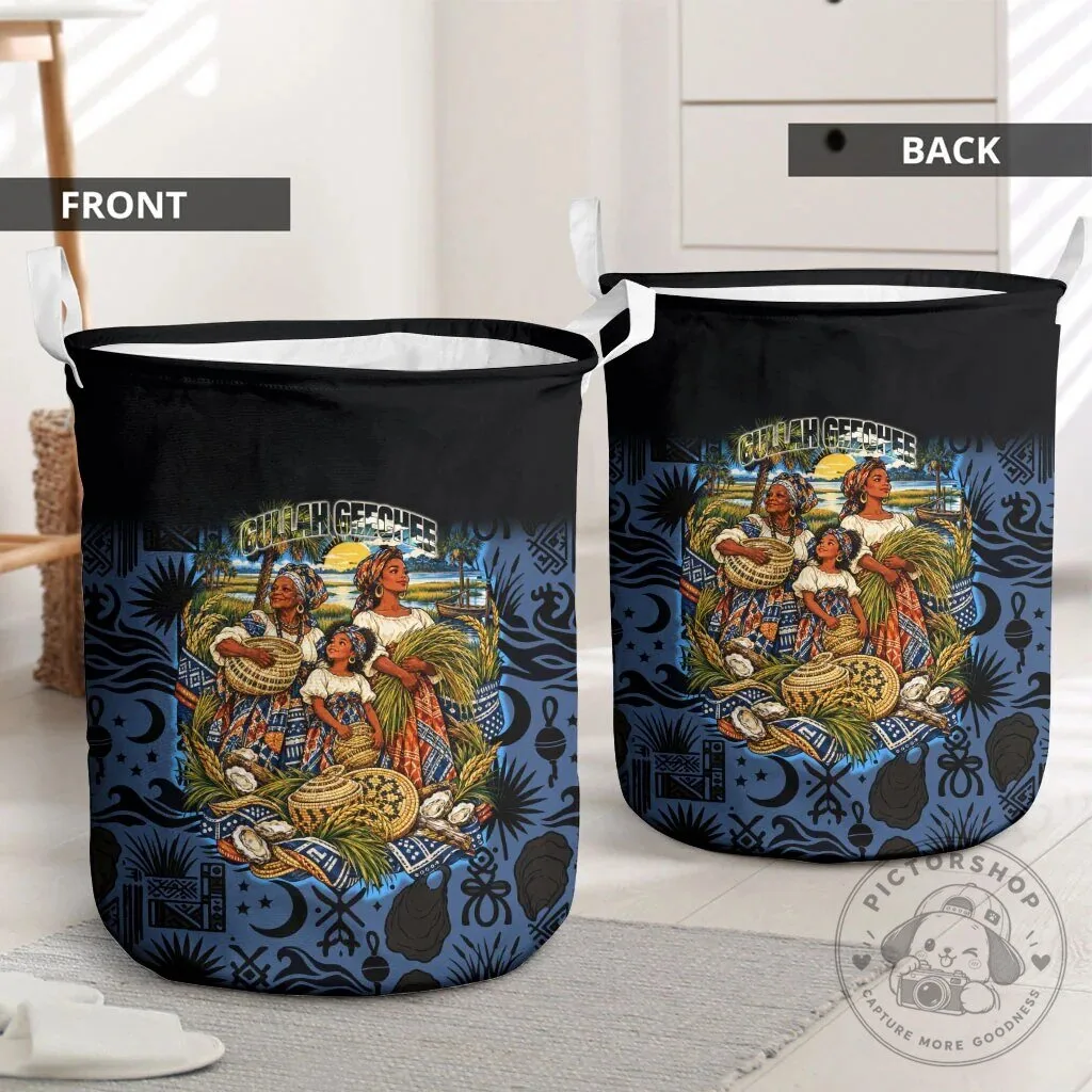Gullah Geechee African American Heritage Laundry Basket with Sweetgrass Design 8 Gullah Geechee African American Heritage Laundry Basket with Sweetgrass Design