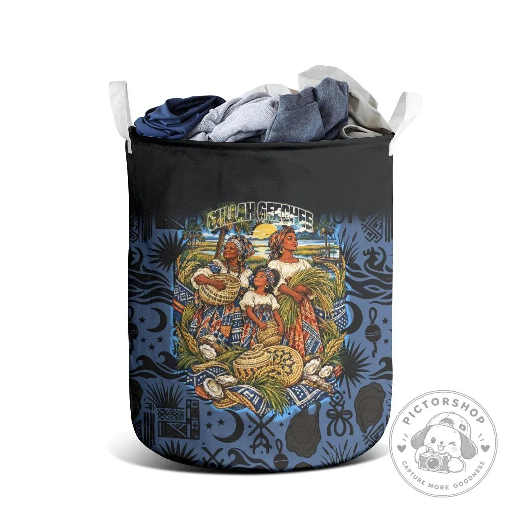 Gullah Geechee African American Heritage Laundry Basket with Sweetgrass Design 9 Gullah Geechee African American Heritage Laundry Basket with Sweetgrass Design