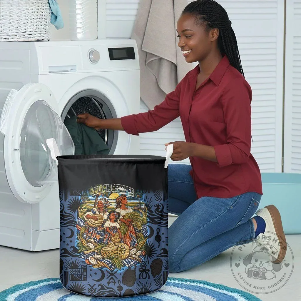 Gullah Geechee African American Heritage Laundry Basket with Sweetgrass Design 10 Gullah Geechee African American Heritage Laundry Basket with Sweetgrass Design
