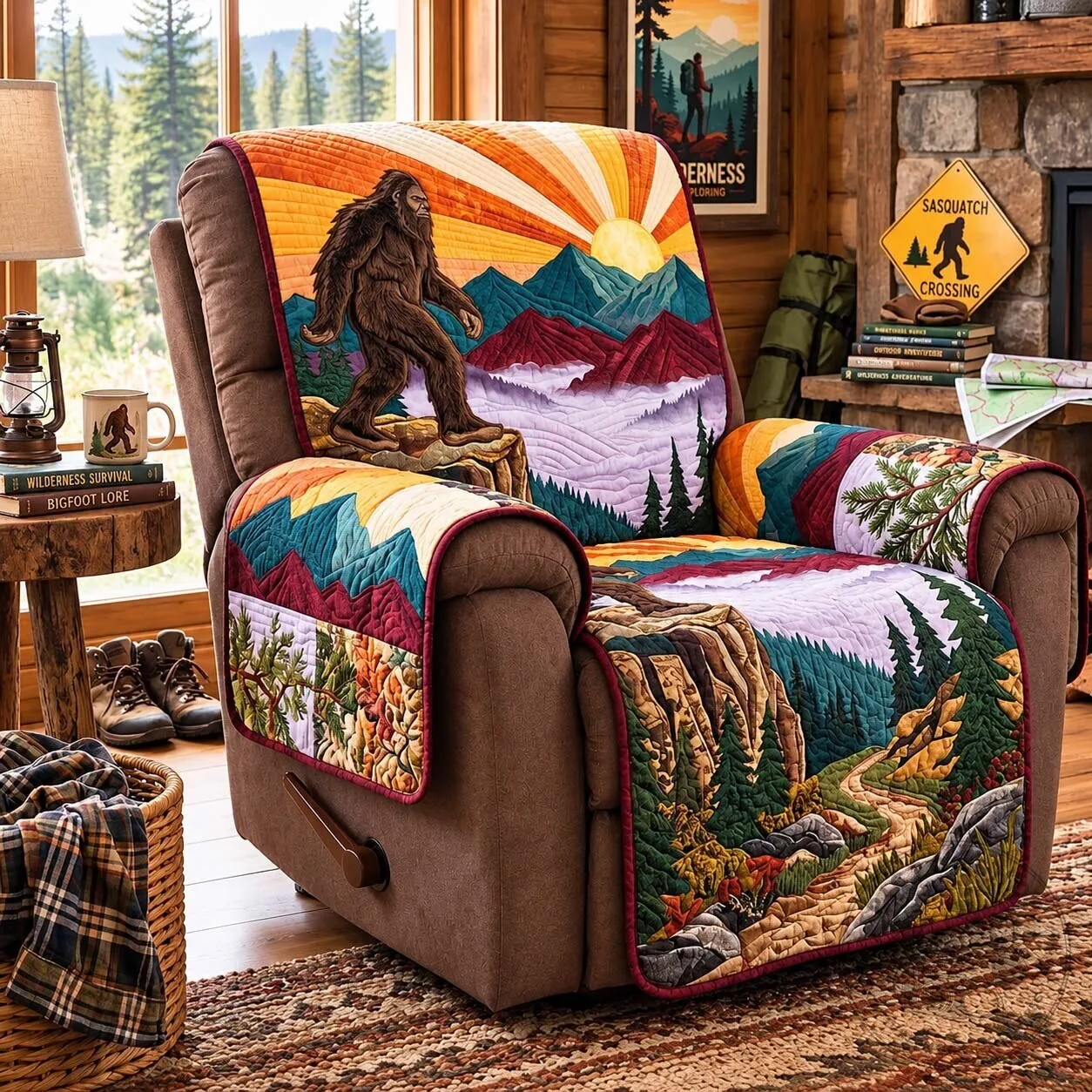 Bigfoot Wilderness Escape Quilted Recliner Chair Cover Protector 11 Bigfoot Wilderness Escape Quilted Recliner Chair Cover Protector