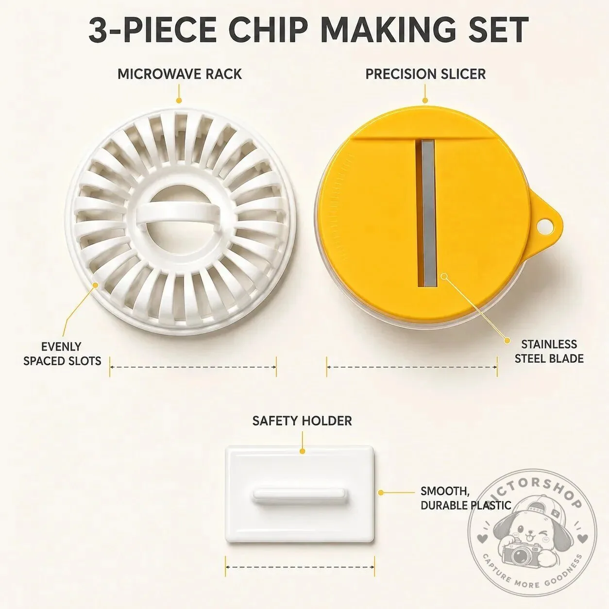 Microwave Potato Chip Maker with Slicer Bowl Set for Crispy Chips 24 Microwave Potato Chip Maker with Slicer Bowl Set for Crispy Chips