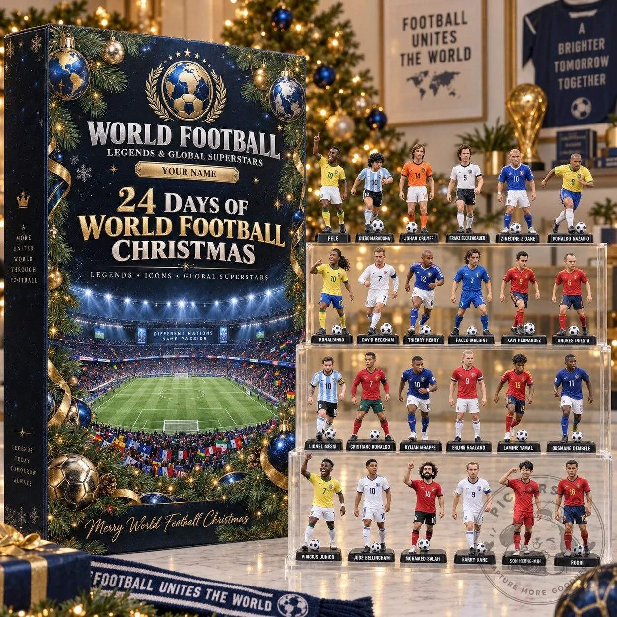World Football Legends 24 Days Christmas Advent Calendar with Player Figurines 2D
