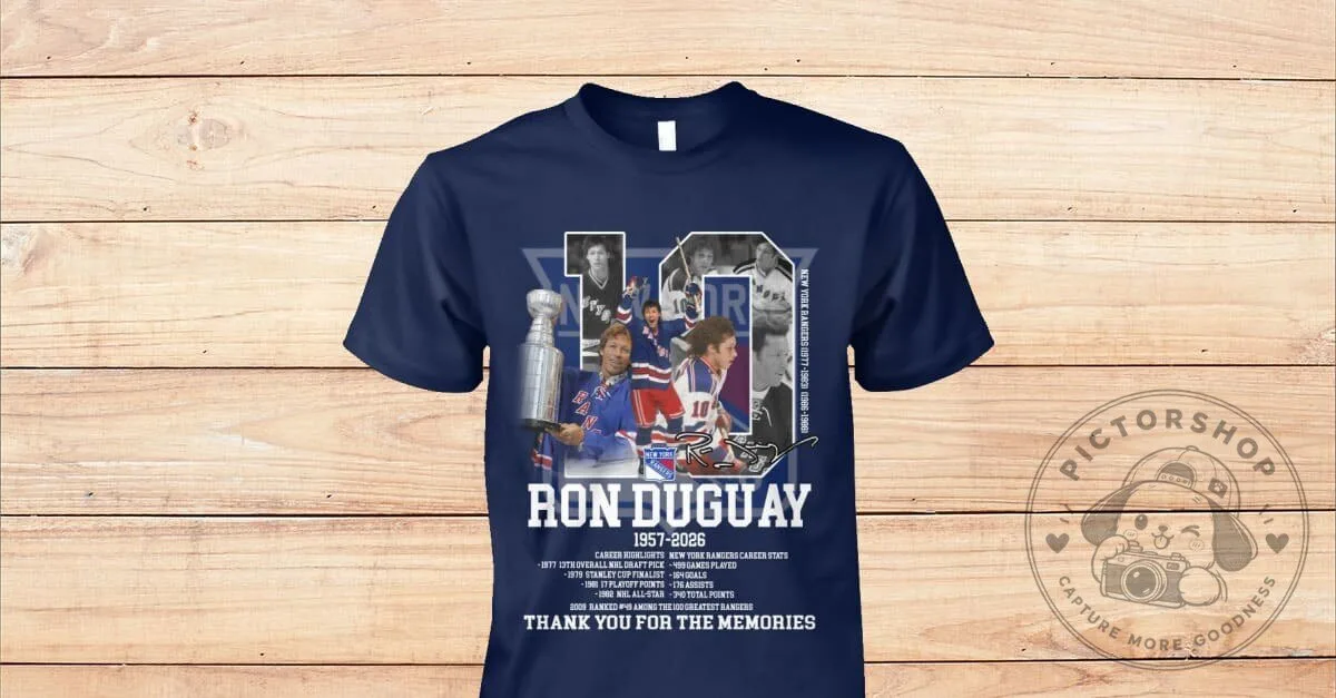 Ron Duguay New York Rangers Hockey Legend Career Highlights T-Shirt 3 Ron Duguay New York Rangers Hockey Legend Career Highlights T-Shirt