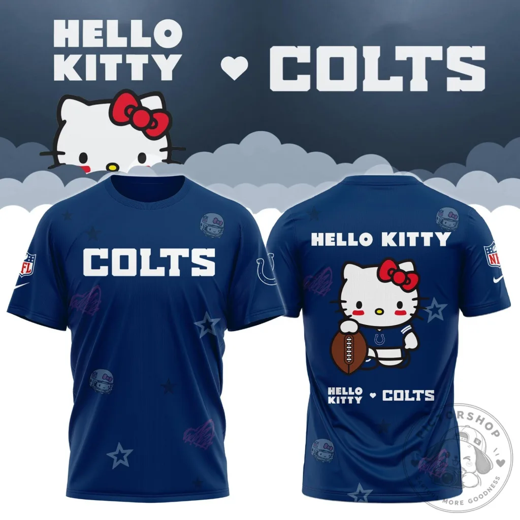Indianapolis Colts Hello Kitty Football Team Fan T-Shirt Indianapolis Colts Hello Kitty Football Team Fan T-Shirt