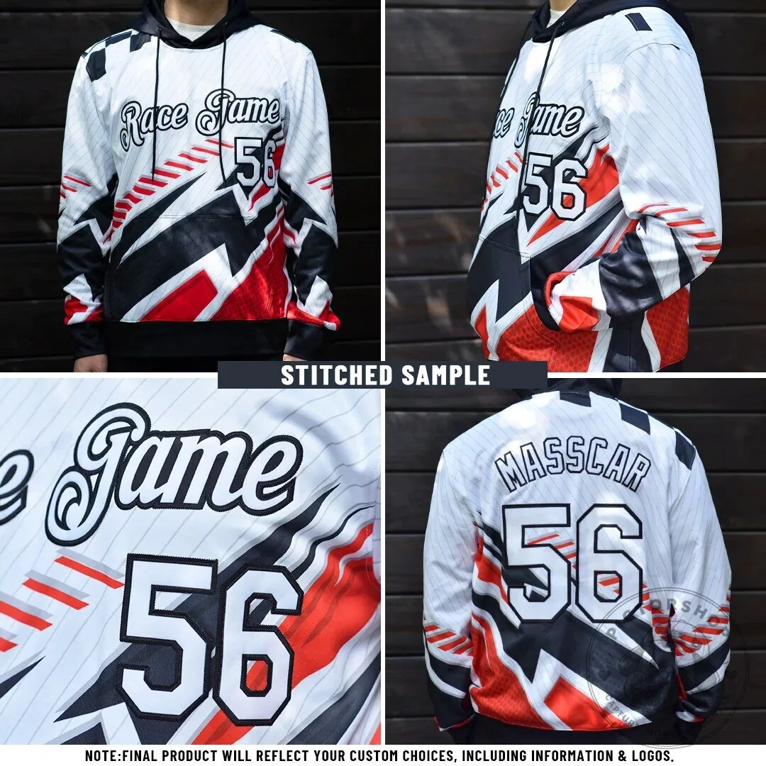 Custom Black Red Gold Racing Motorsport Pullover Hoodie 12 Custom Black Red Gold Racing Motorsport Pullover Hoodie