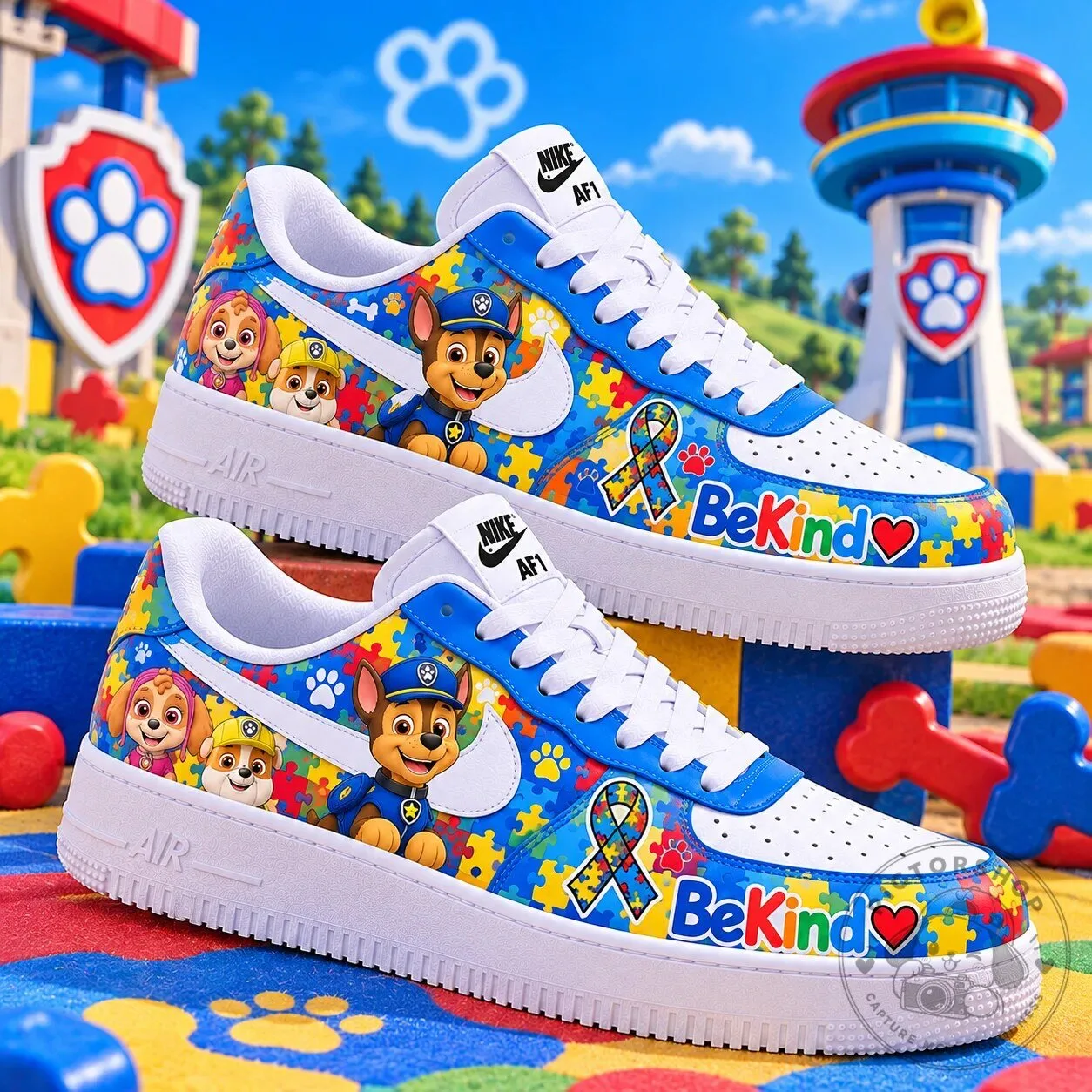 PAW Patrol Autism Awareness Be Kind Nike Air Force 1 Shoes
