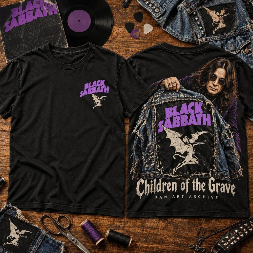 Black Sabbath Children of the Grave Ozzy Osbourne Winged Demon T-Shirt Black Sabbath Children of the Grave Ozzy Osbourne Winged Demon T-Shirt