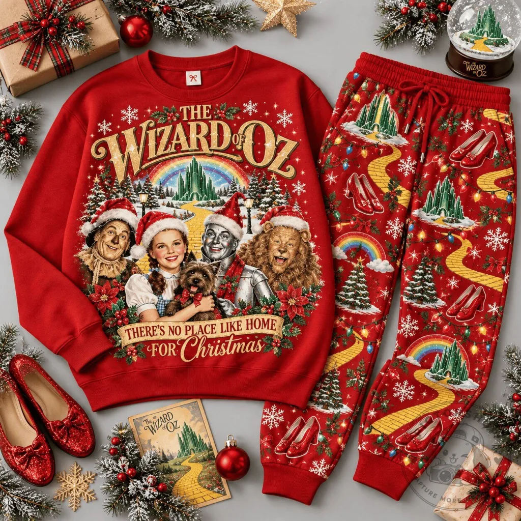 The Wizard of Oz No Place Like Home For Christmas Holiday Sweatshirt The Wizard of Oz No Place Like Home For Christmas Holiday Sweatshirt