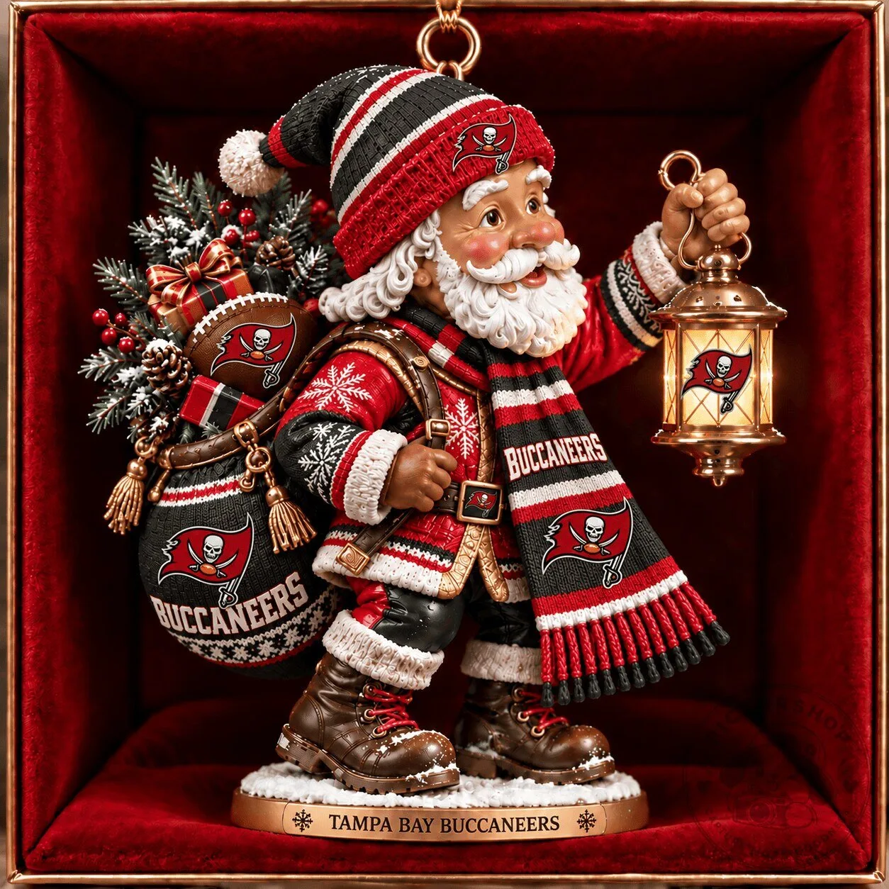 Tampa Bay Buccaneers Santa Claus Christmas Ornament