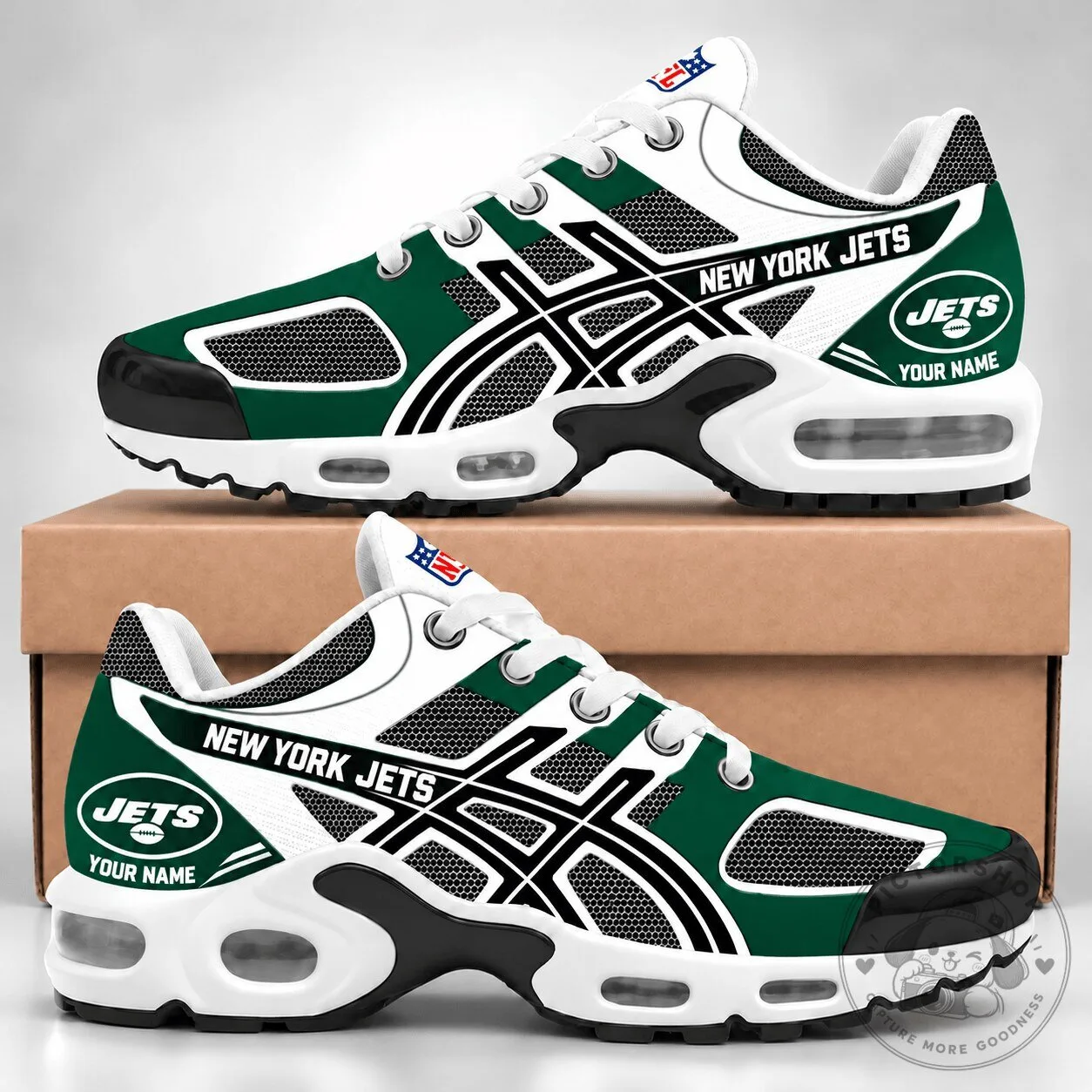 New York Jets Personalized NFL Team Air Max Plus Sneakers Shoes 2 New York Jets Personalized NFL Team Air Max Plus Sneakers Shoes