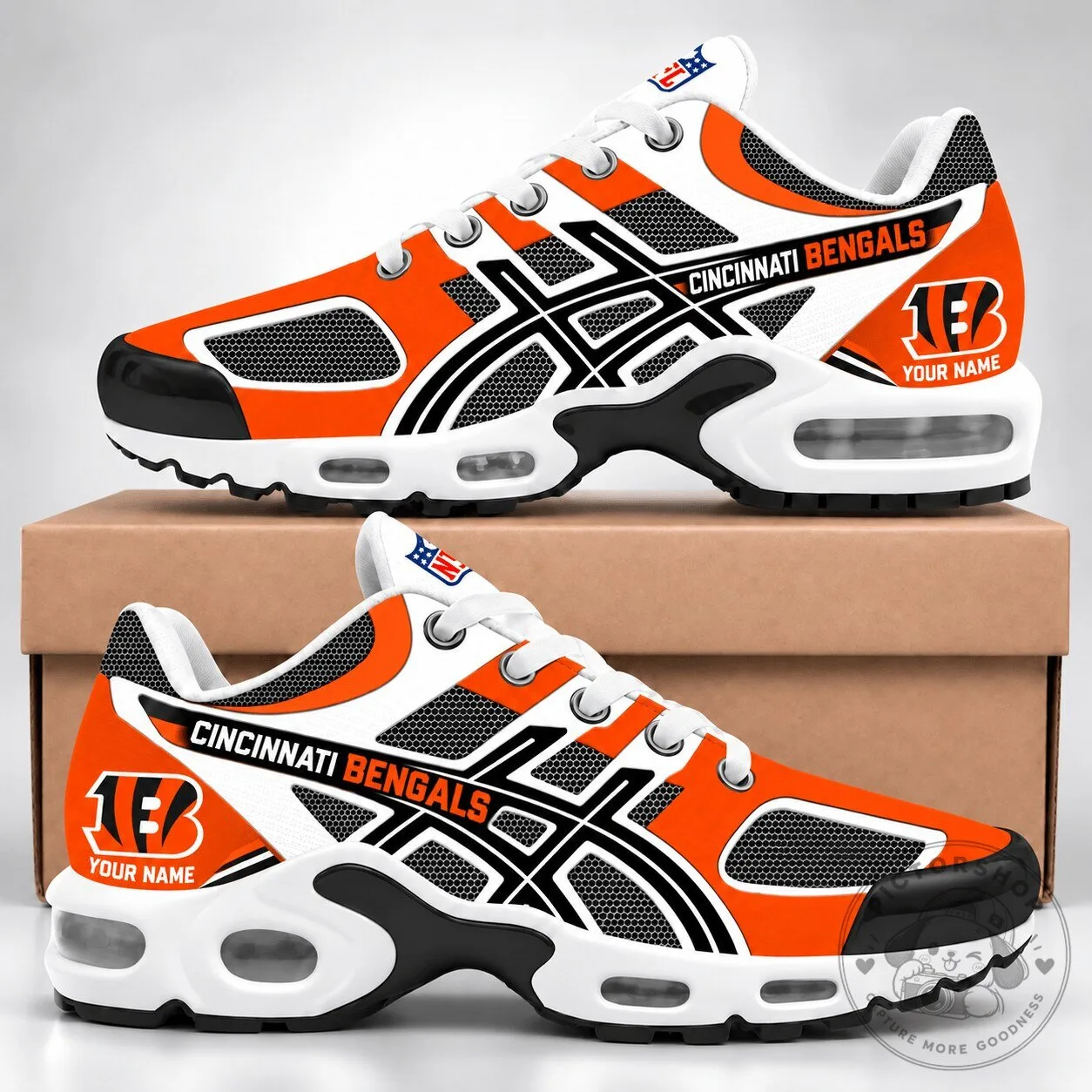 Cincinnati Bengals Personalized Air Max Plus Shoes for Football Fans 2 Cincinnati Bengals Personalized Air Max Plus Shoes for Football Fans