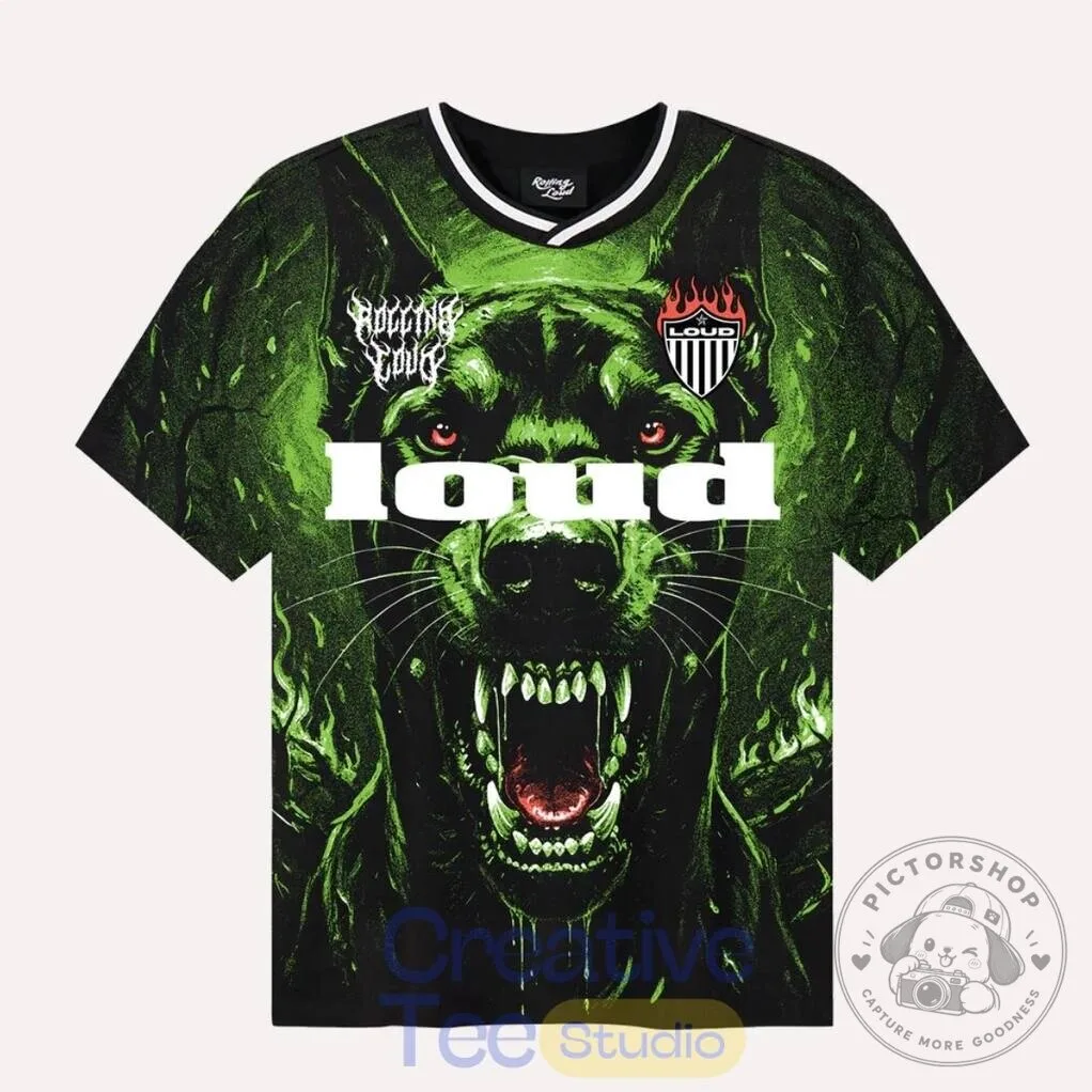 Rolling Loud Studios 2026 Special Edition Green Dog Graphic Soccer Jersey 1 Rolling Loud Studios 2026 Special Edition Green Dog Graphic Soccer Jersey