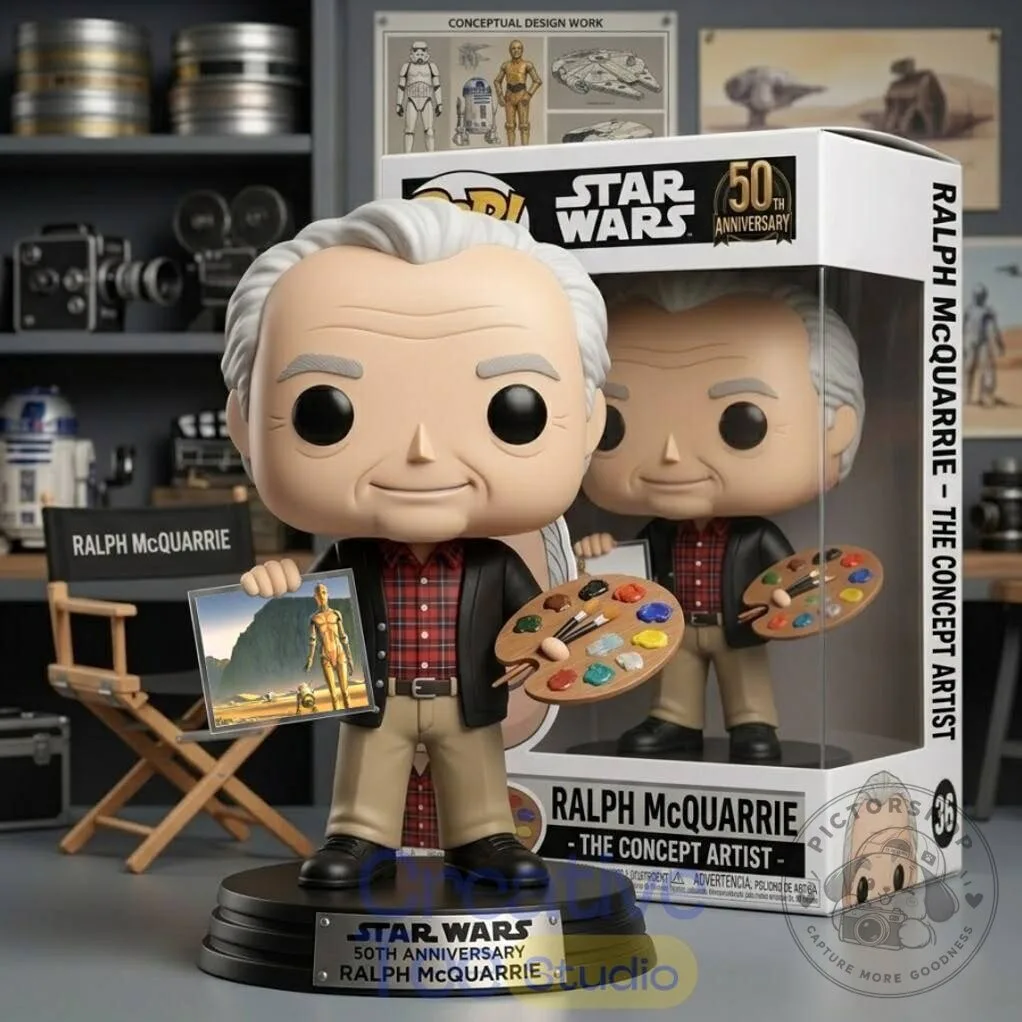 Star Wars 50th Anniversary George Lucas The Maker Commemorative Pop Figurine 7 Star Wars 50th Anniversary George Lucas The Maker Commemorative Pop Figurine