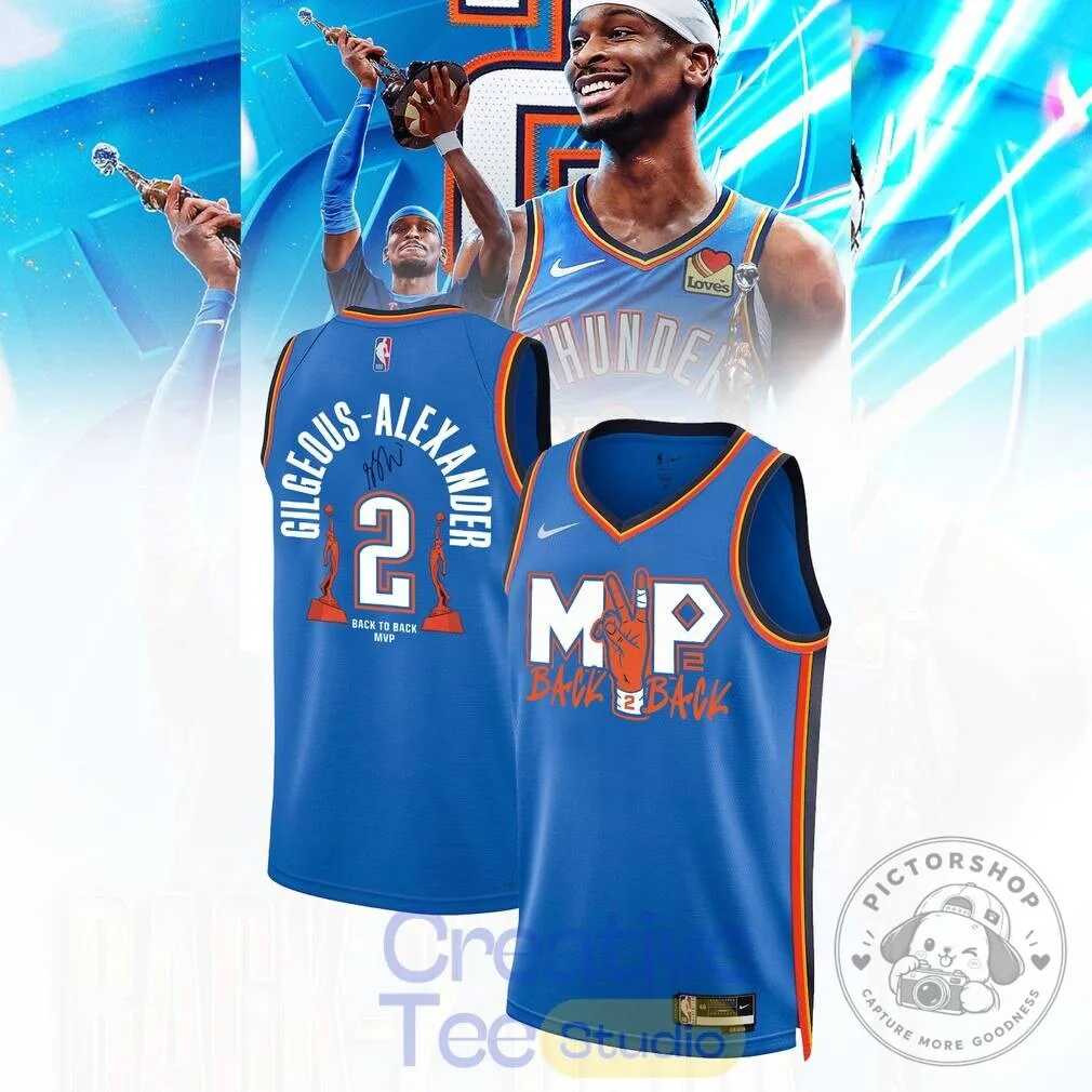 Oklahoma City Thunder MVP Jersey featuring Shai Gilgeous-Alexander