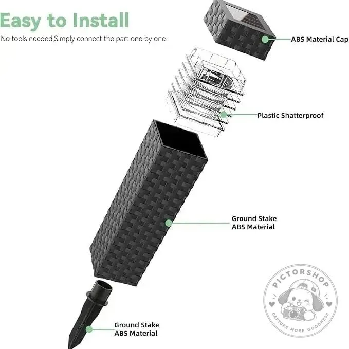 Outdoor Solar Powered Rattan Weave Pathway Lights for Garden and Walkway 12 Outdoor Solar Powered Rattan Weave Pathway Lights for Garden and Walkway