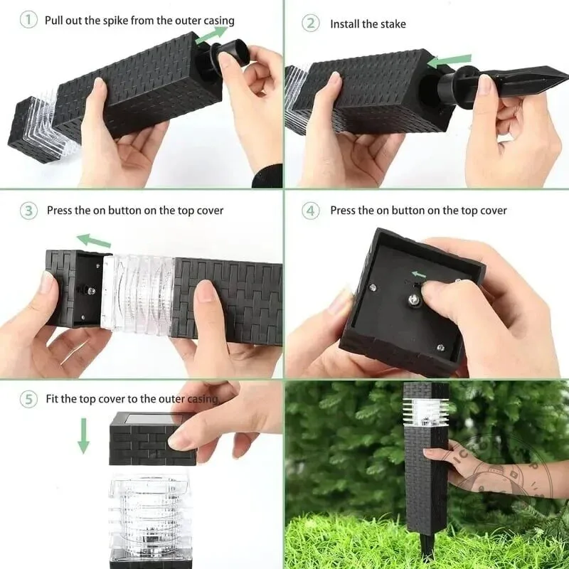 Outdoor Solar Powered Rattan Weave Pathway Lights for Garden and Walkway 17 Outdoor Solar Powered Rattan Weave Pathway Lights for Garden and Walkway