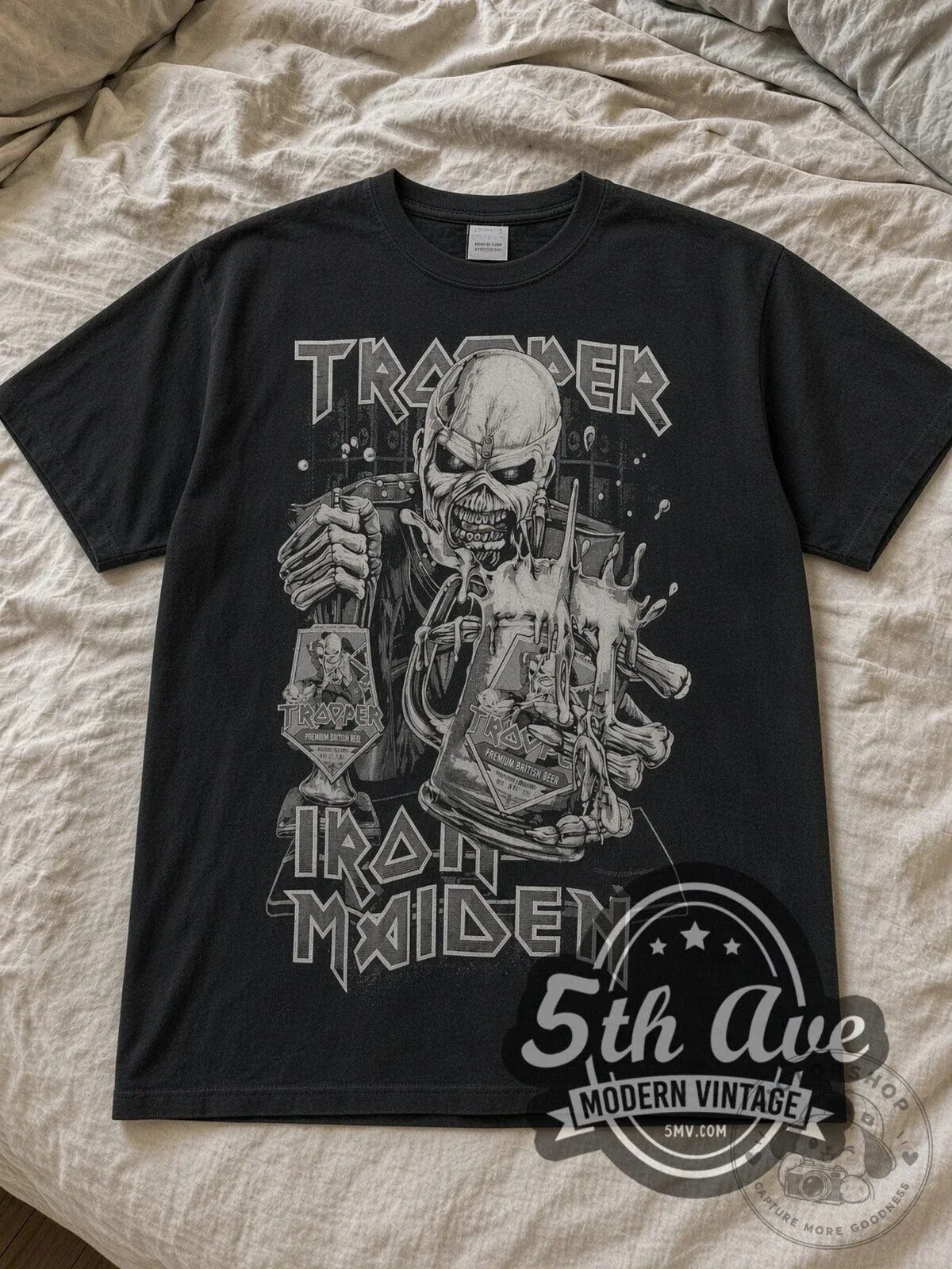 Iron Maiden The Trooper Eddie Beer Mug Heavy Metal Music Band Graphic T-Shirt 10 Iron Maiden The Trooper Eddie Beer Mug Heavy Metal Music Band Graphic T-Shirt