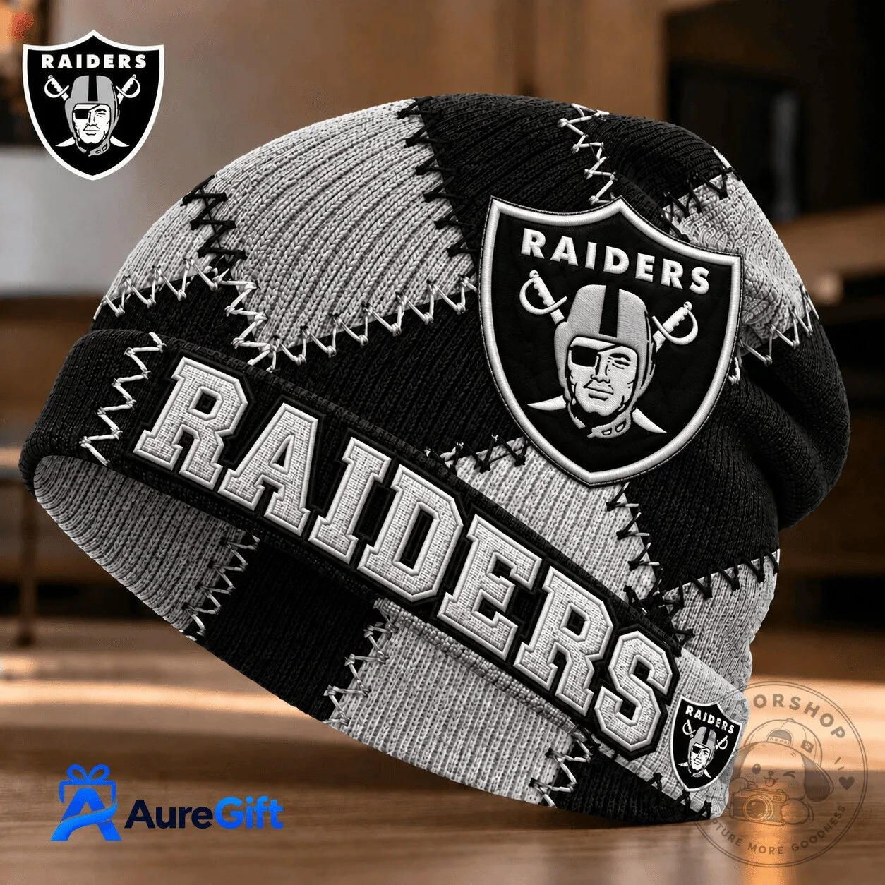 Las Vegas Raiders National Football League Personalized Name Beanie Hat