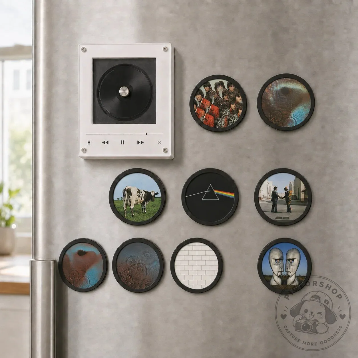 Pink Floyd Album Cover Art Music Player Magnet Set for Classic Rock Fans 10 Pink Floyd Album Cover Art Music Player Magnet Set for Classic Rock Fans