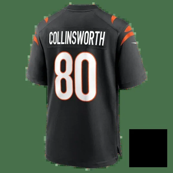 Cincinnati Bengals Cris Collinsworth Black Football Jersey Number 80 14 Cincinnati Bengals Cris Collinsworth Black Football Jersey Number 80