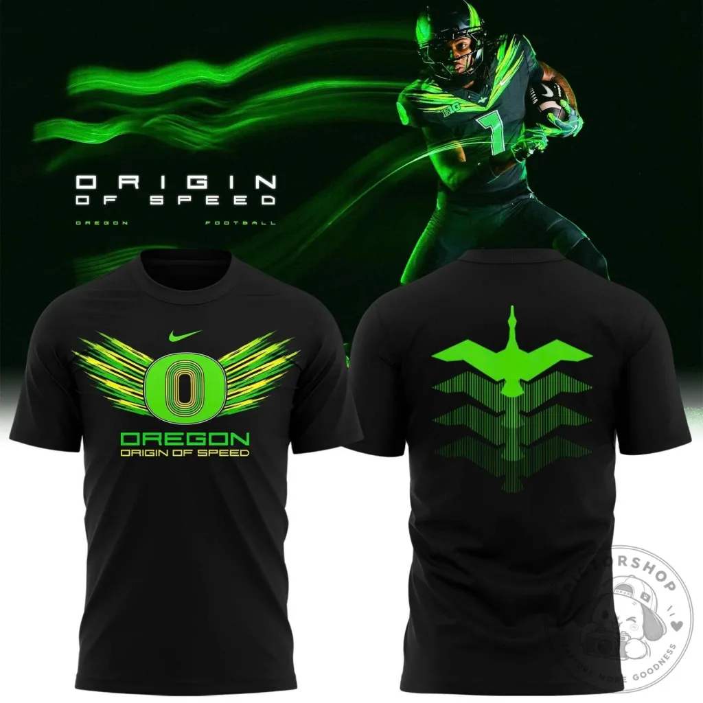 Oregon Ducks Origin of Speed Phoenix Legacy Special Edition Black T-Shirt Oregon Ducks Origin of Speed Phoenix Legacy Special Edition Black T-Shirt