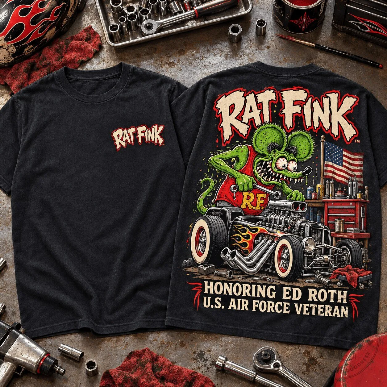 Rat Fink Hot Rod Ed Roth Tribute Kustom Kulture Fan T-Shirt 1 Rat Fink Hot Rod Ed Roth Tribute Kustom Kulture Fan T-Shirt